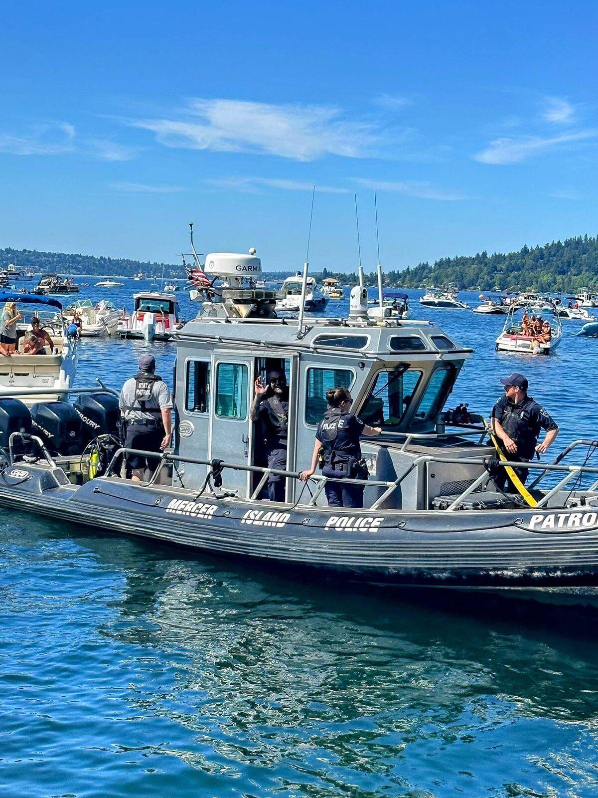 MIPD Marine Patrol boat on Lake Washington
